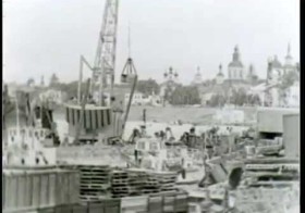 Стройки моста через Сухону в Великом Устюге (1976 год)